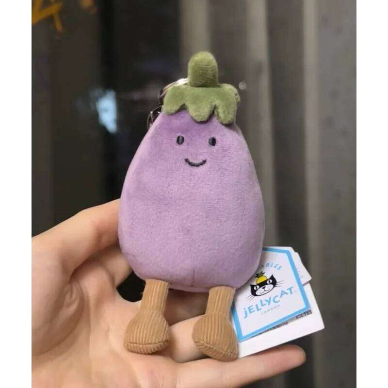2026 New Best-Selling Fruit Keychain Peach and Eggplant Plush Toy - Home Decor Children's Gift 26L0520