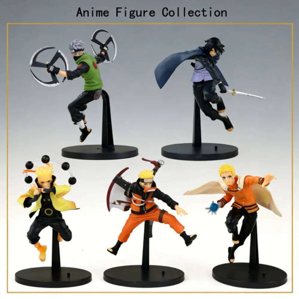 Bandai Naruto Shippuden anime Figures Uchiha Sasuke Hatake Kakashi Combat Form Collectible figure decorative Model Anime Toys J260520 - view 5
