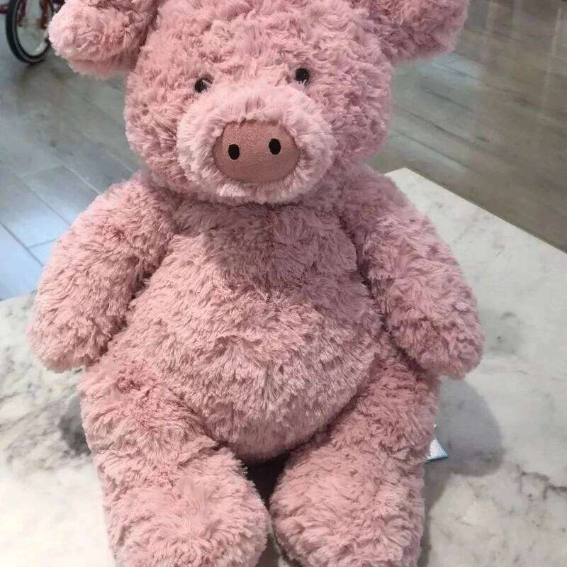 35-60cm Cute Pink Barnabus Pig Plush Toy Soft Comfortable Sleep Companion Doll Bedside Ornament Bedroom Sofa Hug Pillow Gifts 26L0520