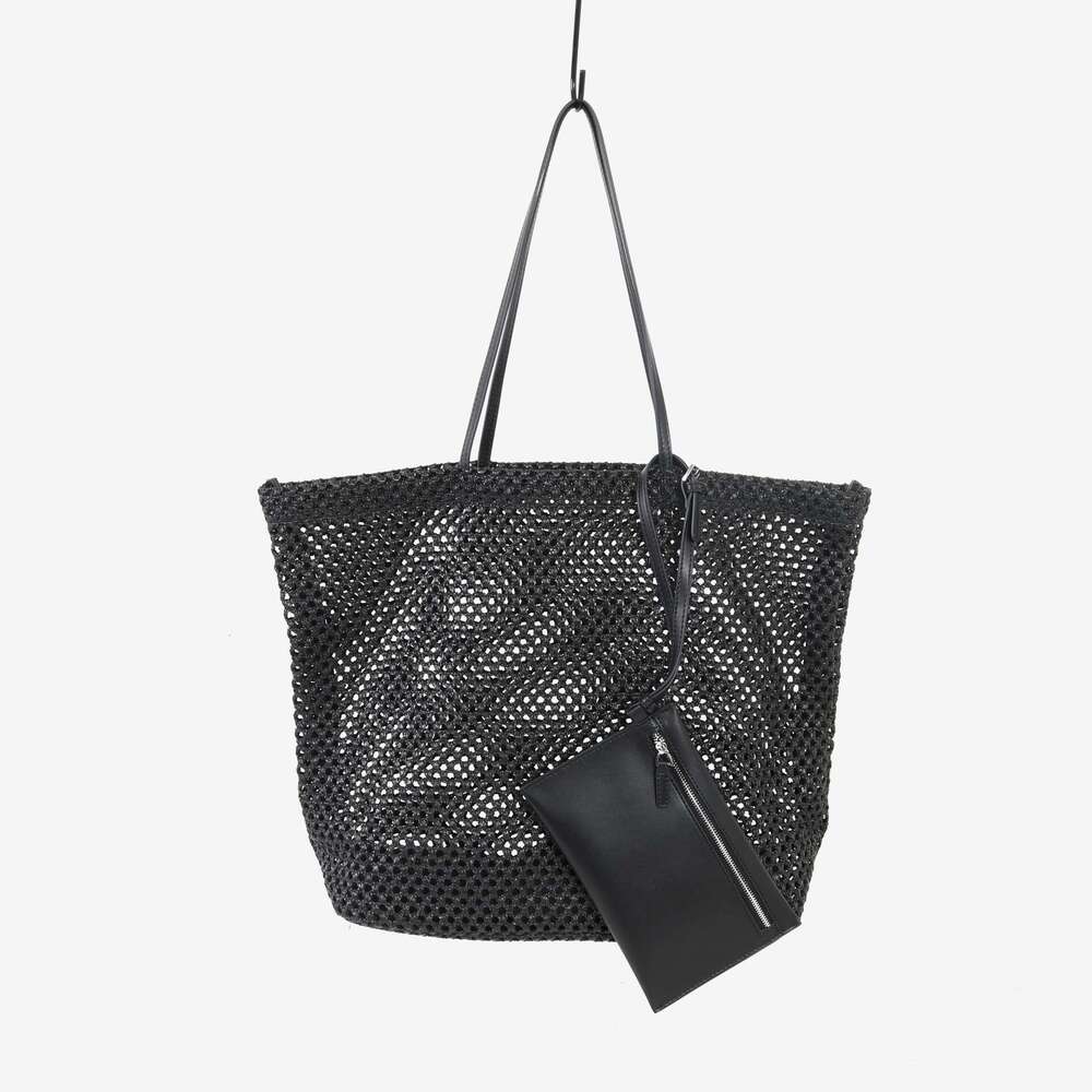 Vacation Style Handmade PP Straw Tote Bag Combined With Premium Top Layer Cowhide Fashion Single Shoulder Large Capacity Beach Travel Handbag SENYY