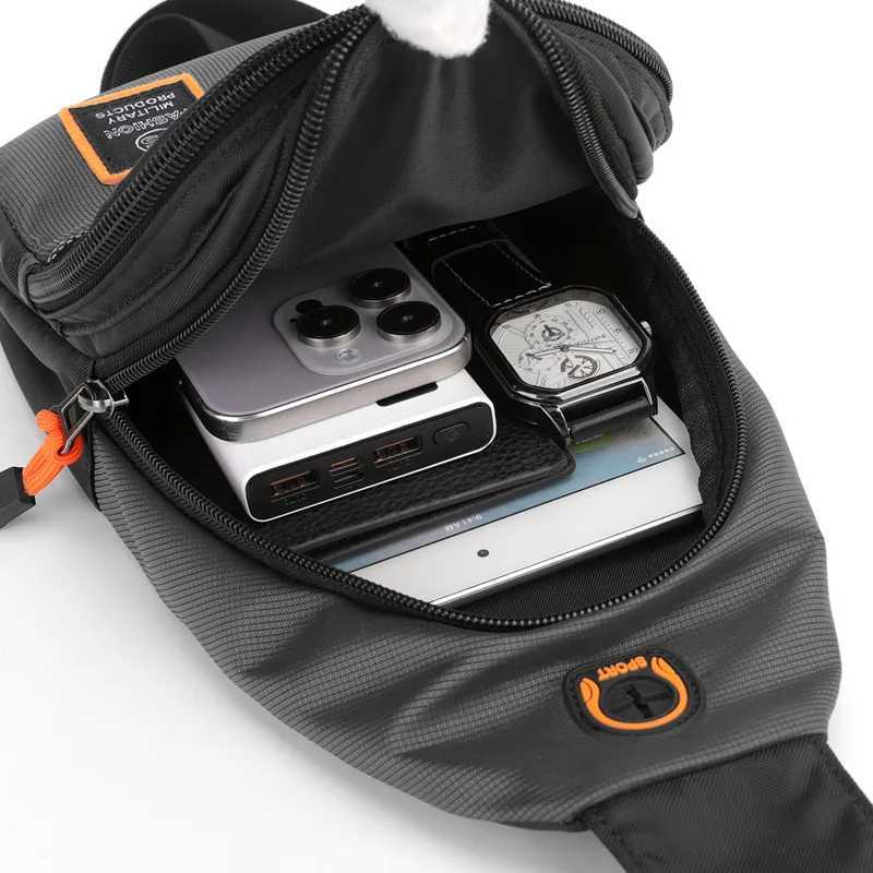 Men Chest Bags Outdoor Leisure Waterproof Shoulder Crossbody Bag Large Space Travel Chest Bag Men Practical Durable Sling Bag M260520