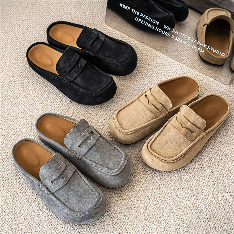 New Autumn New Couple Shoes: Outdoor Boken Closed-Toe Slippers for Men, Slip-On, Comfortable, Breathable, Fashionable Half-Slippers - view 3