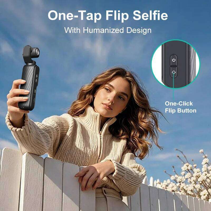 Ourlife 4K Action 330 Face Tracking Gimbal Stabilizer 1.72 Inch Touch Screen 64MP Pocket Digital Camera WiFi Sports Cam 26Y0520