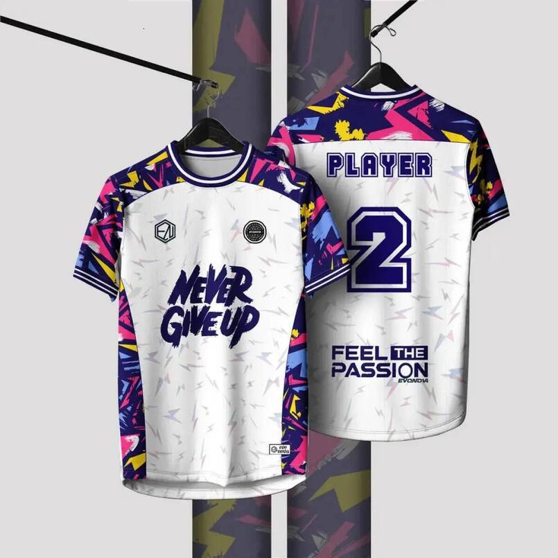 Futsal modern new design, customizable printed name and number, men's limited edition, unisex shirt, viral style from Thailand, latest design 202