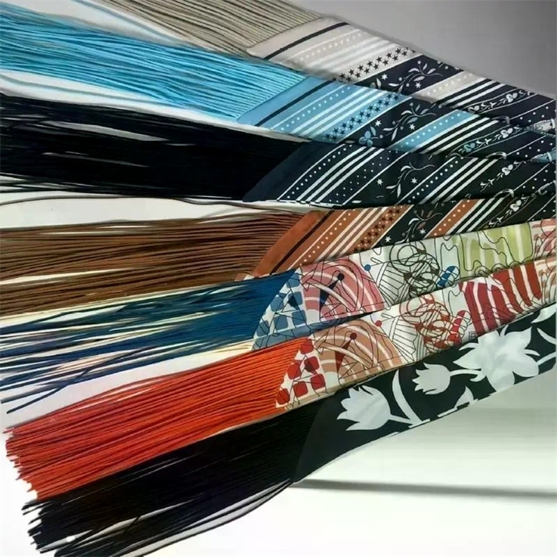 130x5cm Tassel Europe Spring Cashew Nut Small Silk Scarf Hair Band Binding Bag Handle Ribbon Small Scarf 260519 - view 6