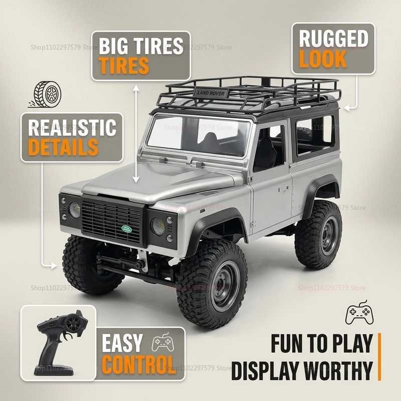 MN Model RC Car MN99s MN98 24G 4WD RC Rock Crawler Defender Remote Control Car 1/12 Full scale RC Truck for Kid Outdoor Car ToyZHR260520