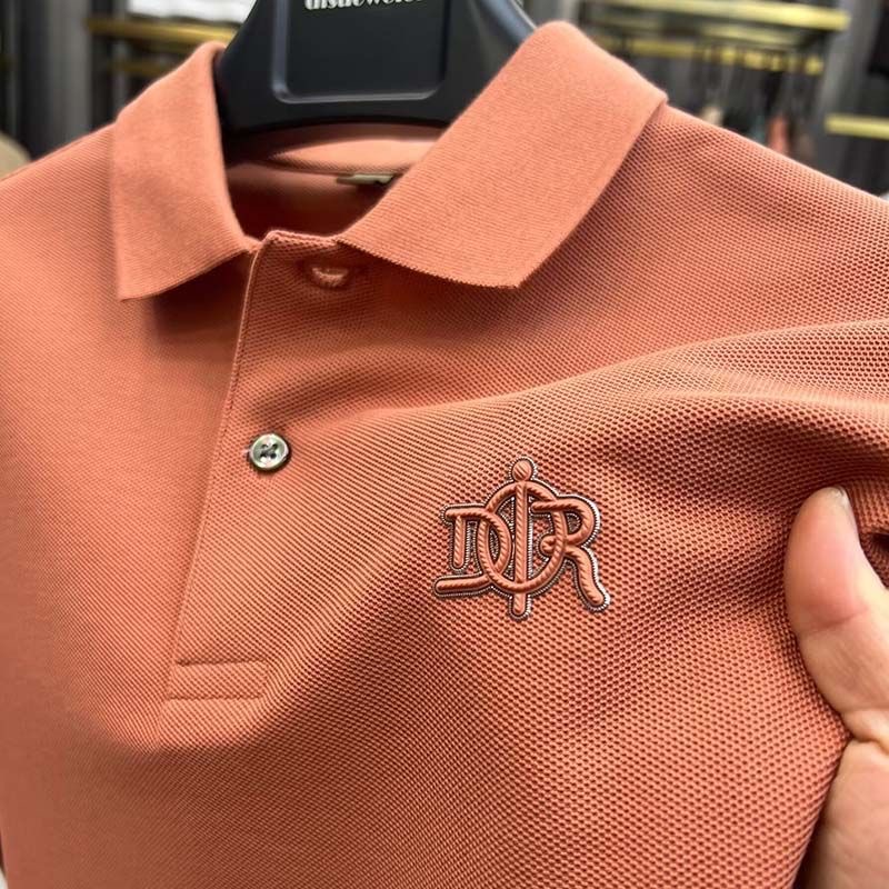 Embroidered Letters Cotton Men Polos Short Sleeve Tops Tees Shirts 2026 Summer Designer Brand T-shirt Fashion Wear Clothing