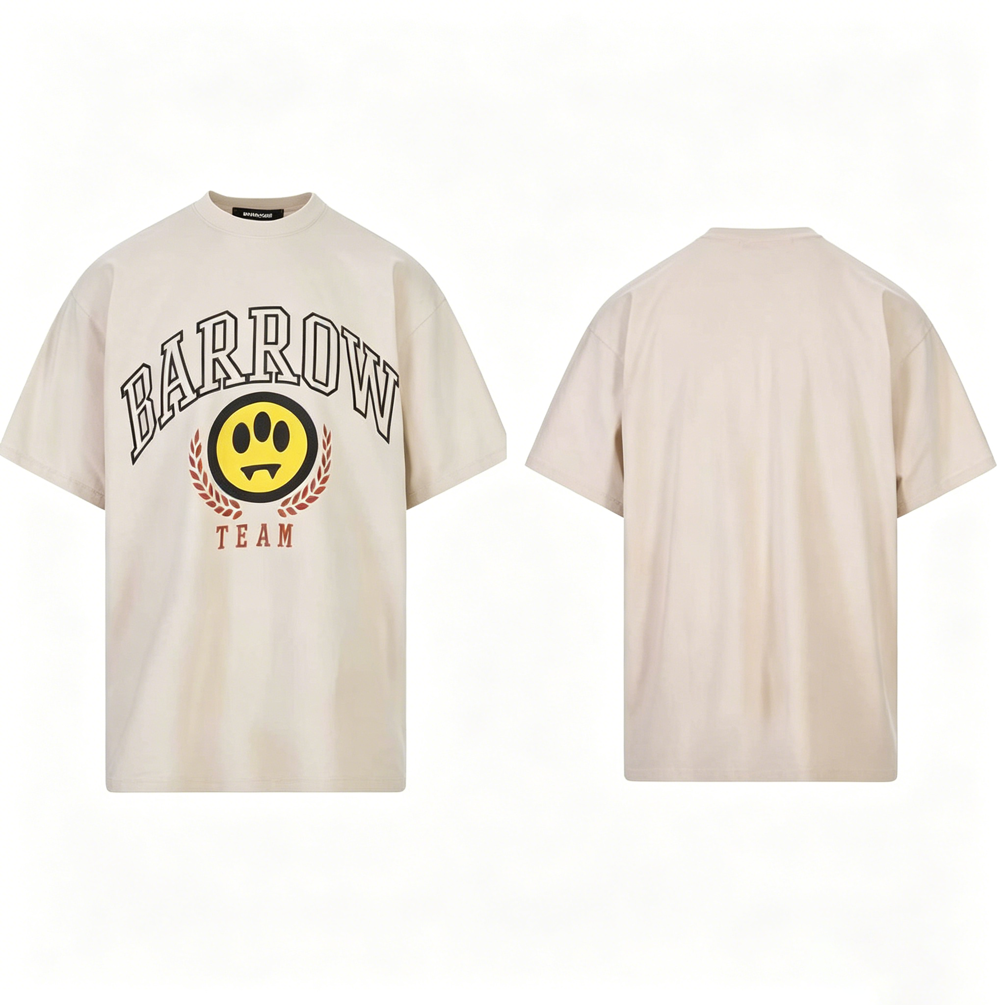 Men's T Shirts Summer Barrow Men Women Short-sleeved T-shirt Casual Fashion Pure Round Neck Print Trend Brand Burst Fitness