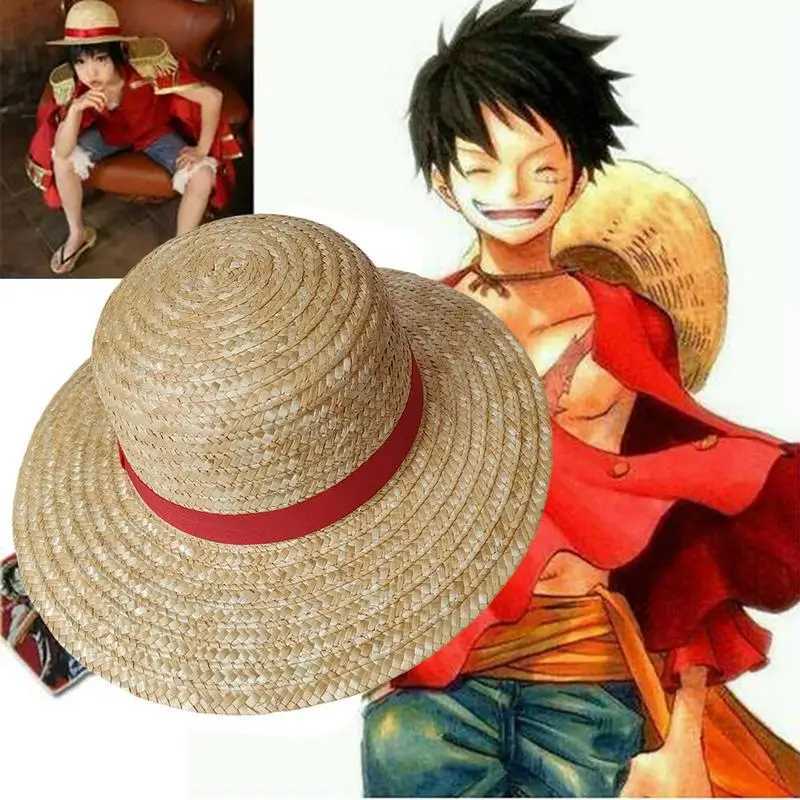 Multifunctional Straw Hat for Men Women Luffy Cosplay with String Sun Beach Party Travel Performance Costume Straw Caps C260521