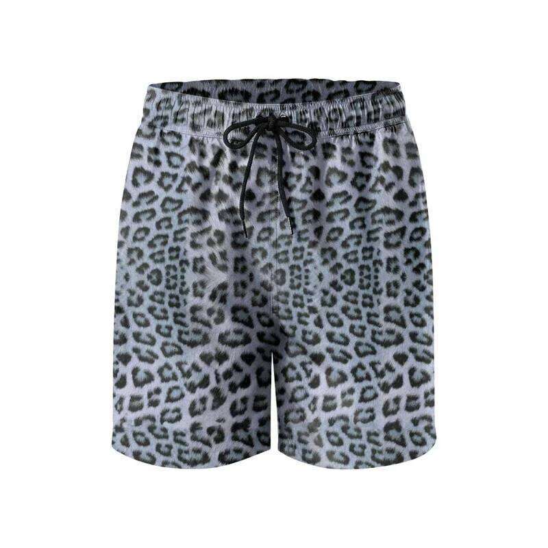 Fashion Leopard 3D Print Beach Men Summer Swim Trunks Casual Quick Dry Surf Board Shorts Personality Street Short Pants 26Li0521