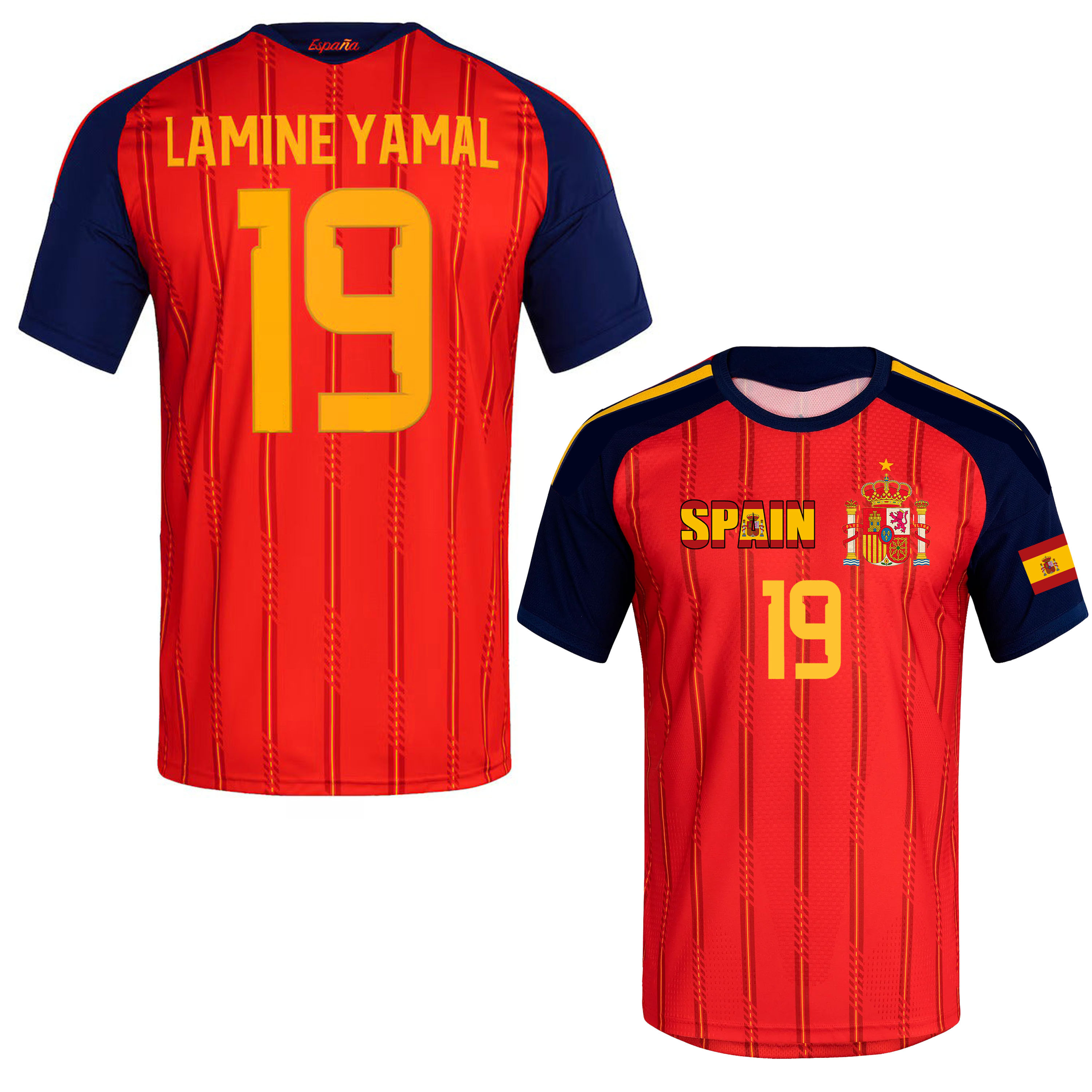 Lamine Yamal 19 Jersey World Cup 2026 T shirt Spain National Team Sports T-shirt Jerseys Spanish Flag Football Stars Spanish Full Squad Home Top Man W