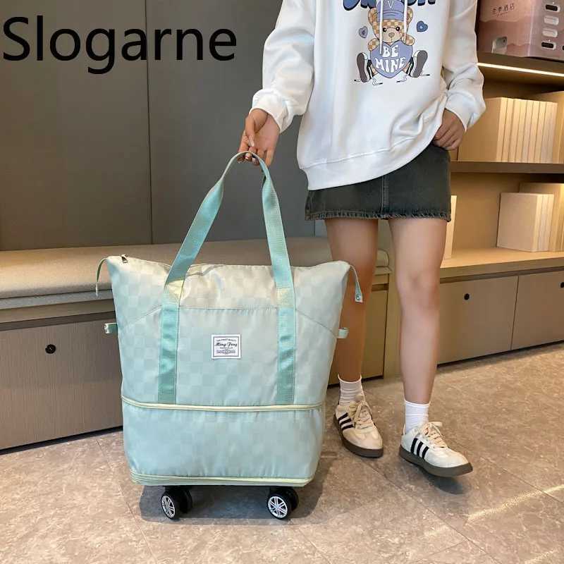 New Large Capacity Travel Bag with 4 Wheels Unisex Women Luggage Bags Men Universal Travel Duffels Wheels Wateproof Bags HandbagR260521