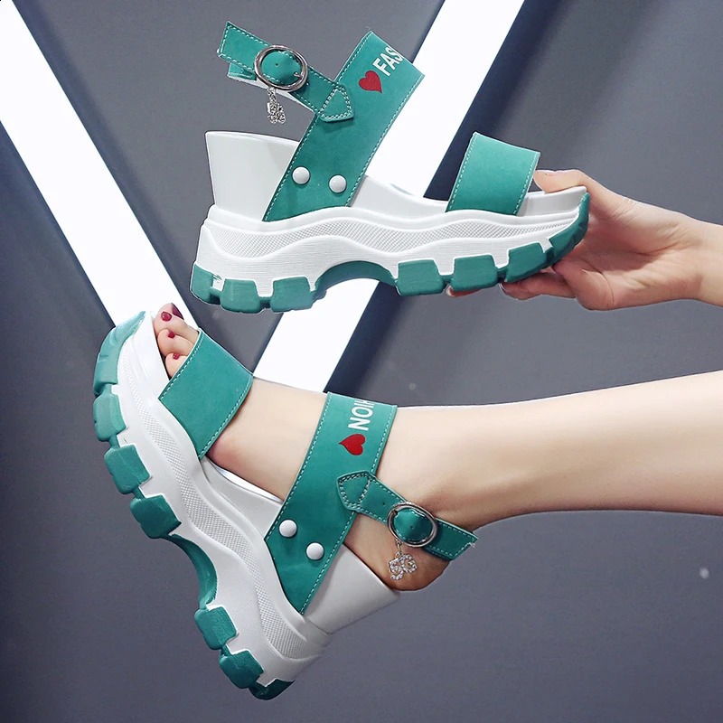 Moipheng Platform Sandals Women Summer Chunky High Heels Female Wedges Shoes for Women Fish Toe Red Sandalia Feminina 260625 - view 6