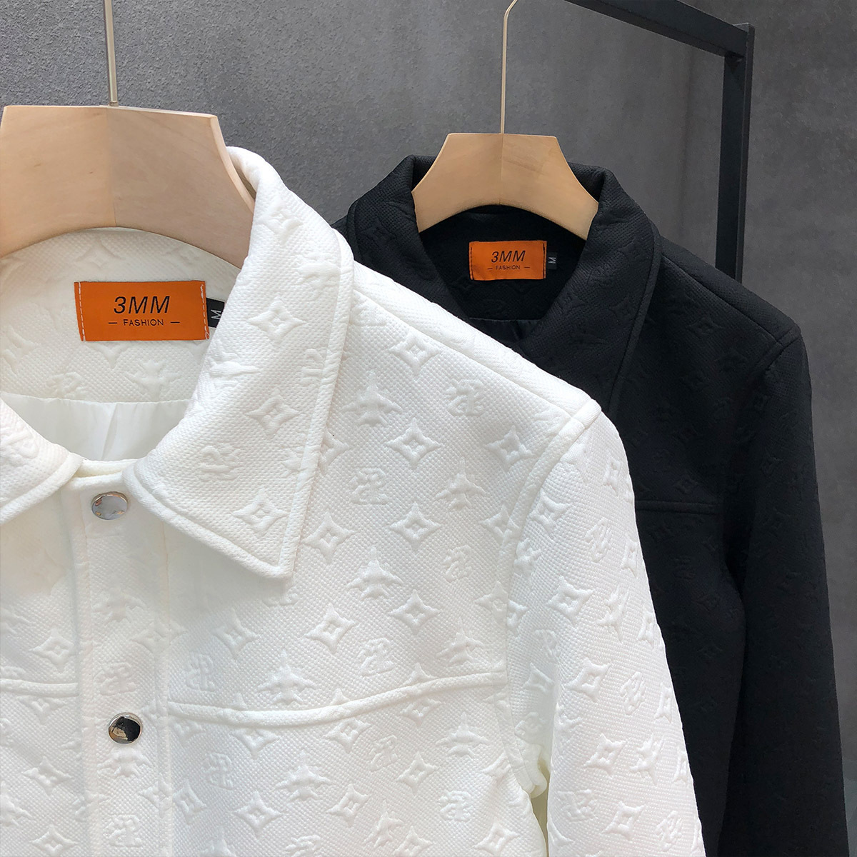 Jacket Men Mens Coat Mens Jackets Designer Men's Embossed Monogram Jacket 2026 New Slim Fit Spring Autumn Casual Coat