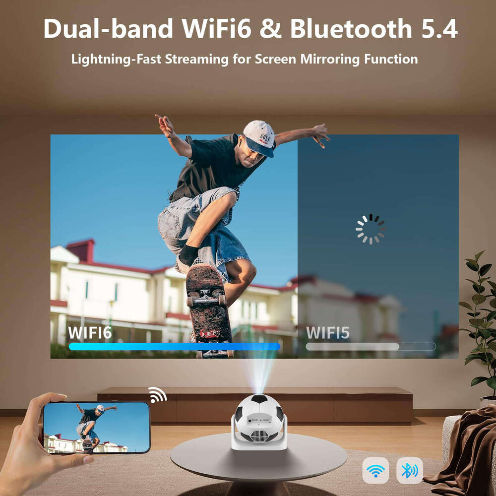Portable Android Projector Wireless Smartphone Casting Smart Mini Projector For Bedroom Home Theater Cross Border Wholesale CKS