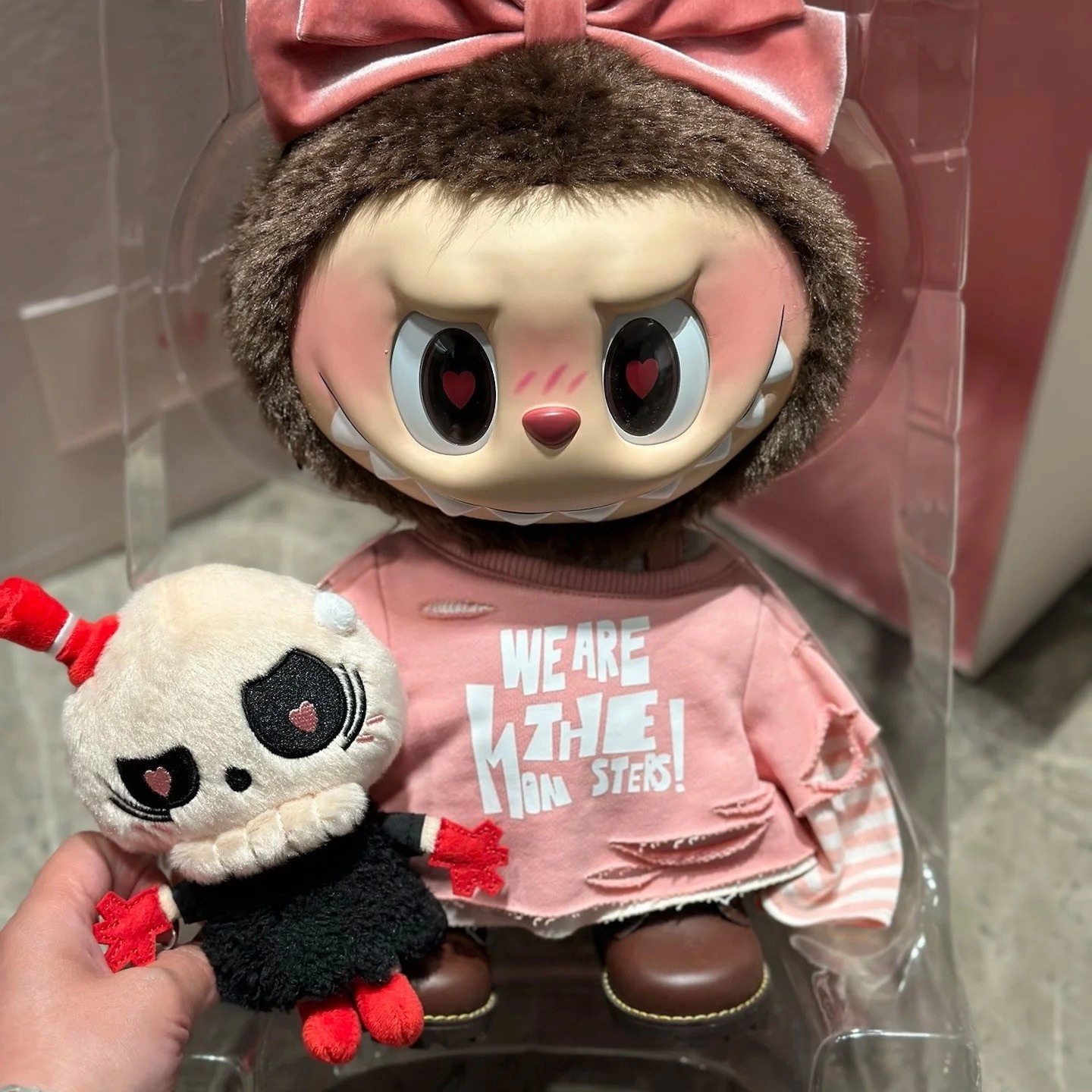 Labubu The Monsters Catch Me If You Like Me Series Black Pink Valentine's Day Figures Cute Vinyl Model Dolls Collectible Action Figurine Birthday