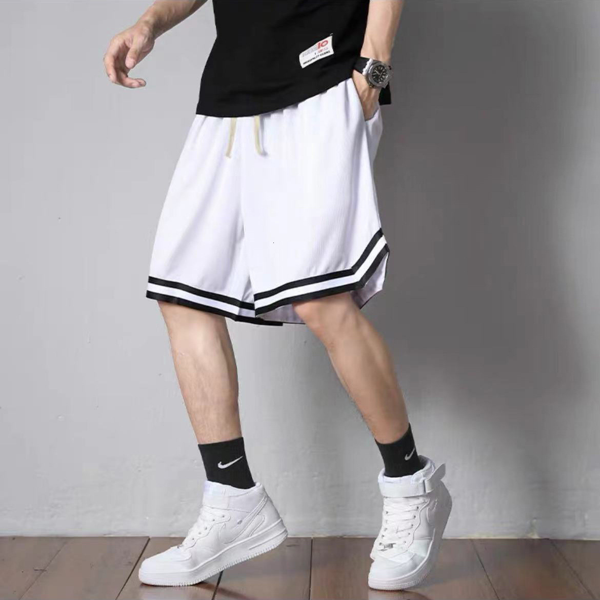 Summer Running Basketball Shorts Men High Quality Elastic Waist Shorts Multicolor Sport Clothes Training Shorts Adult Streetwear 260422 - view 4