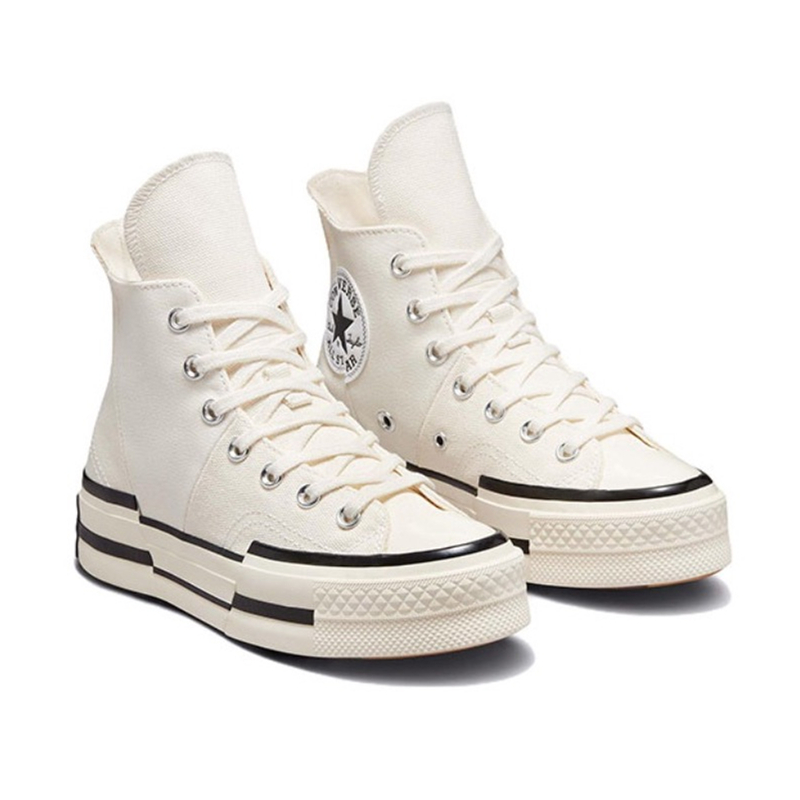 Converse Chuck 70 Plus Deconstructive Style High Top Canvas Shoes Unisex Black White A00915C - view 4