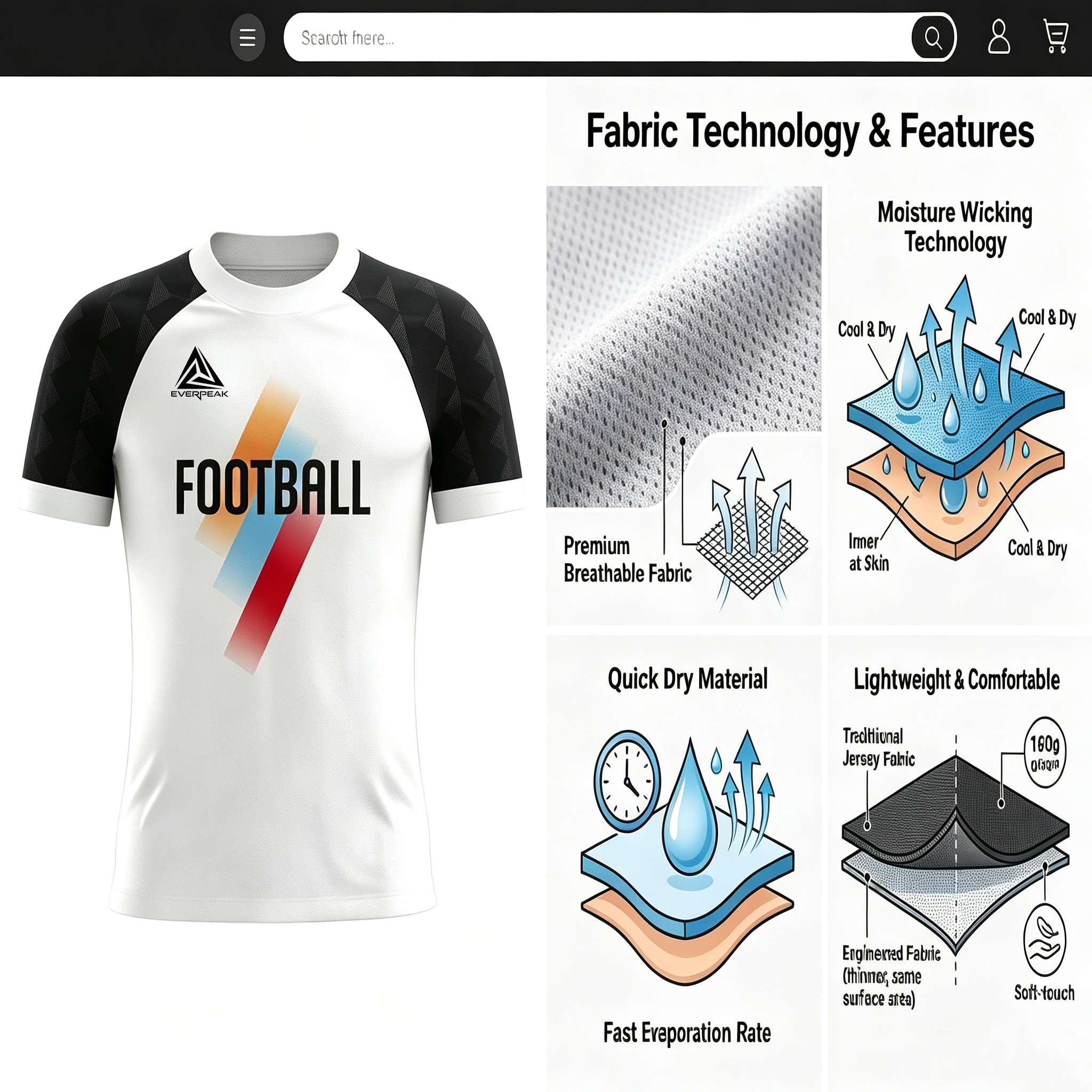 Custom Raglan Sleeve Soccer Jersey Set Men Quick Dry Football Uniform with Shorts Customizable Team Name Number Logo for Sports - view 8