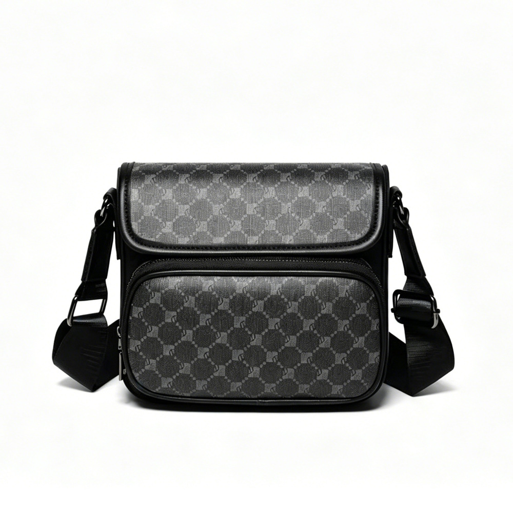 New Crossbody Bag Men'S Fashion Single Shoulder Plaid Flip Small Square Messenger Bag Single Shoulder Satchel Bag 2026