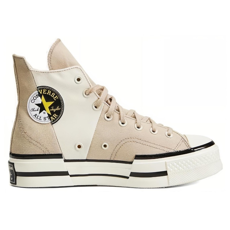 Classic Converse Chuck 70 Plus Deconstructive Style High Top Canvas Shoes Unisex Black White A01388C - view 8