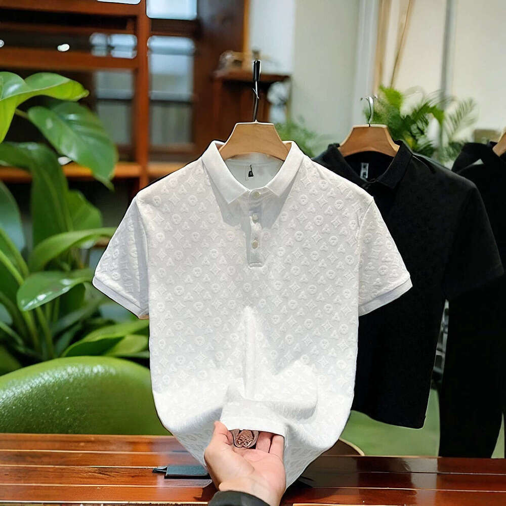 New 2026 Short-Sleeve Polo Shirt Summer Pure Cotton Light Luxury High-End Old Money Style Men's Collared Top