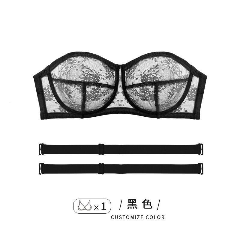 Strapless Bra for Women Plus Size Large Bust Minimizer Breathable Anti-Slip Side Breast Collection Push-Up Bra Slimming260408