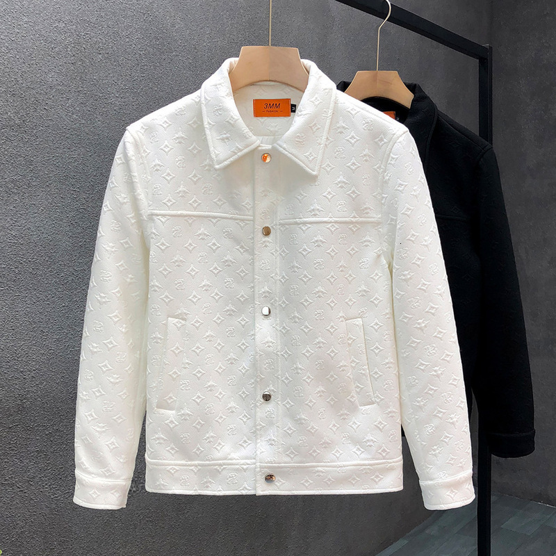 Jacket Men Mens Coat Mens Jackets Designer Men's Embossed Monogram Jacket 2026 New Slim Fit Spring Autumn Casual Coat