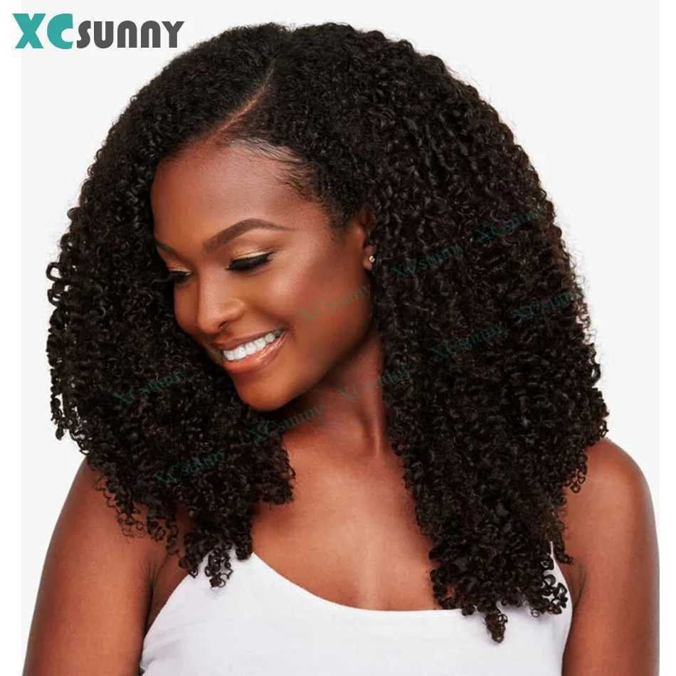 Kinky Curly Clip Ins Human Hair Seamless PU Clip In Human Hair Extensions Double Drawn Classical Weft Clip In Kinky Curly Hair C260521 - view 3