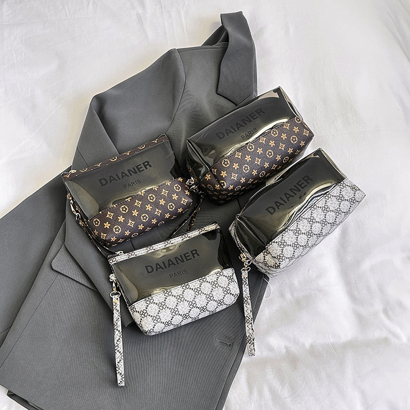 Designer Bag Factory wholesale of new PVC hand-held cosmetic simple large-capacity toiletry bags, waterproof storage bags for travel