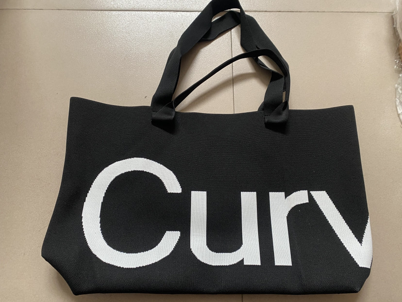 New Model Simple Large Capacity Shoulder-Back Casual Travel Handbag for Ladies - Ladies' Style Curved Letter Canvas Travel Bag 60X55cm