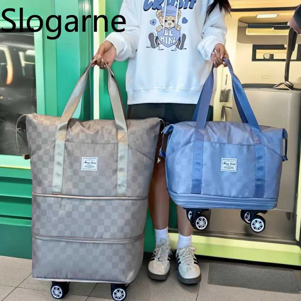 New Large Capacity Travel Bag with 4 Wheels Unisex Women Luggage Bags Men Universal Travel Duffels Wheels Wateproof Bags HandbagR260521