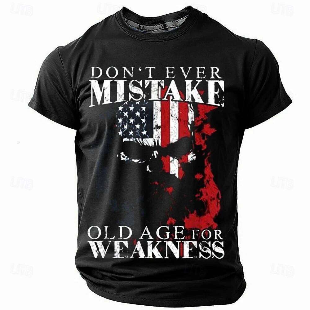 Trend American Flag 1776 Graphic Print Short Sleeve T-shirts Summer Oversized Breathable T-shirt Clothing O-neck T Shirt For Men - view 4