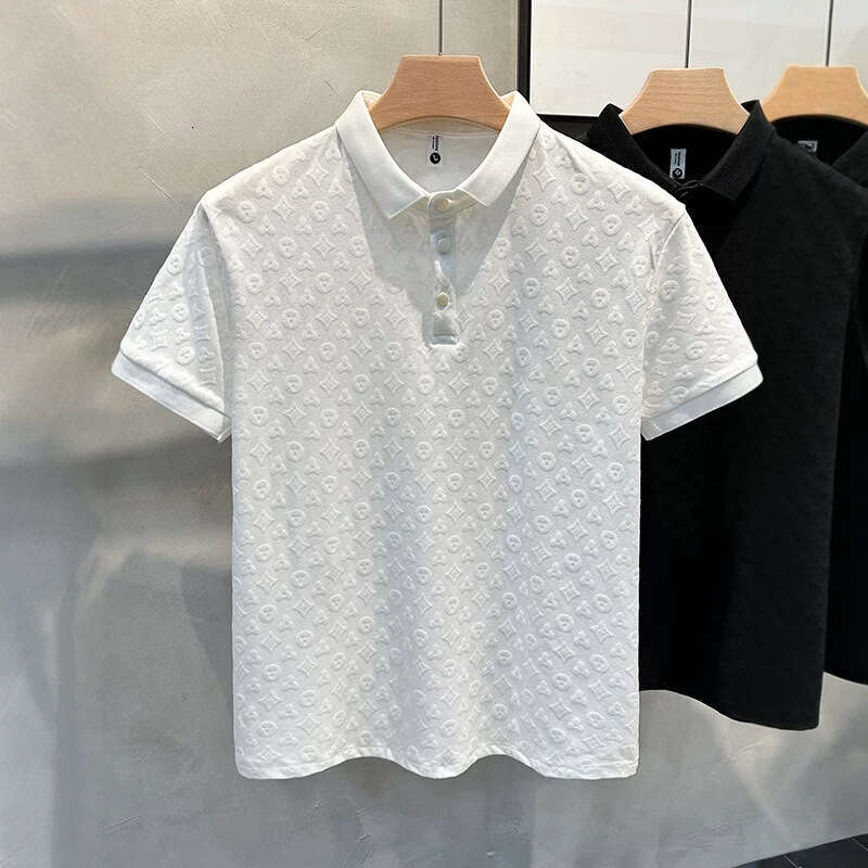 New 2026 Short-Sleeve Polo Shirt Summer Pure Cotton Light Luxury High-End Old Money Style Men's Collared Top