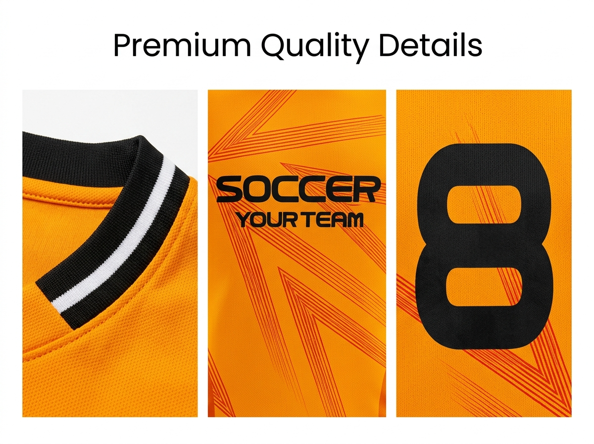 Custom Soccer Jersey Set Men Navy Blue Light Blue Triangle Football Uniform with Shorts Personalized Name Number Breathable Quick Dry Kit - view 8