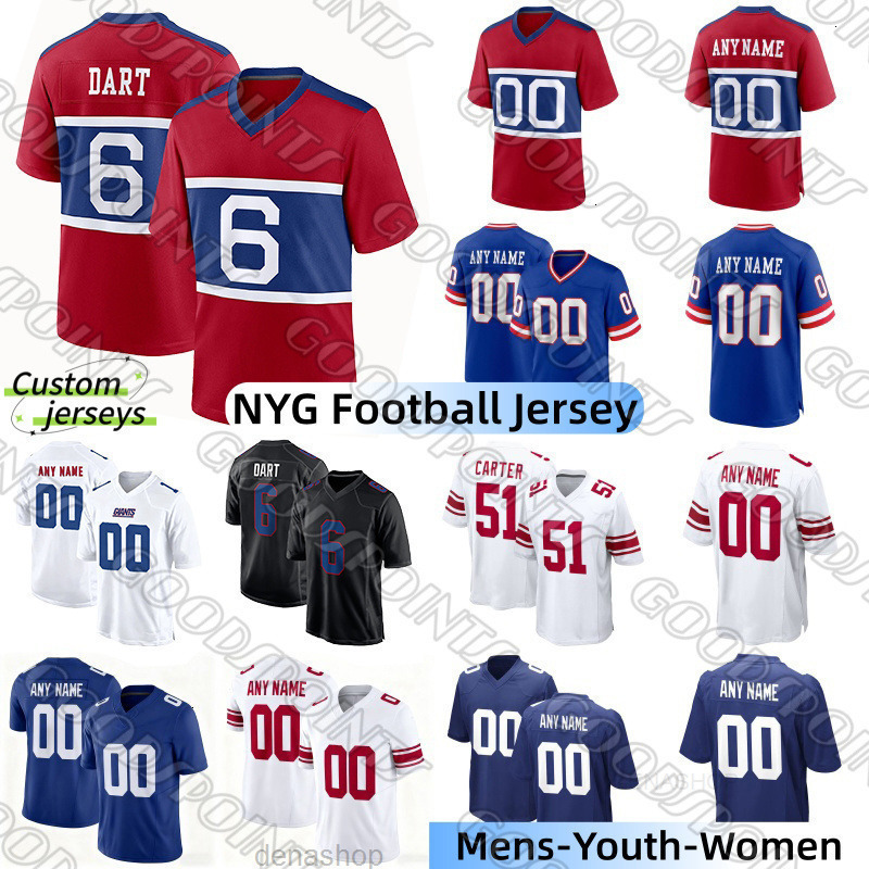 NY New YorkS Giantsjersey GiantsS jersey Jaxson Dart Arvell Reese Brian Burns Cam Skattebo Francis Mauigoa Abdul Carter Nabers Lawrence Taylor Footbal
