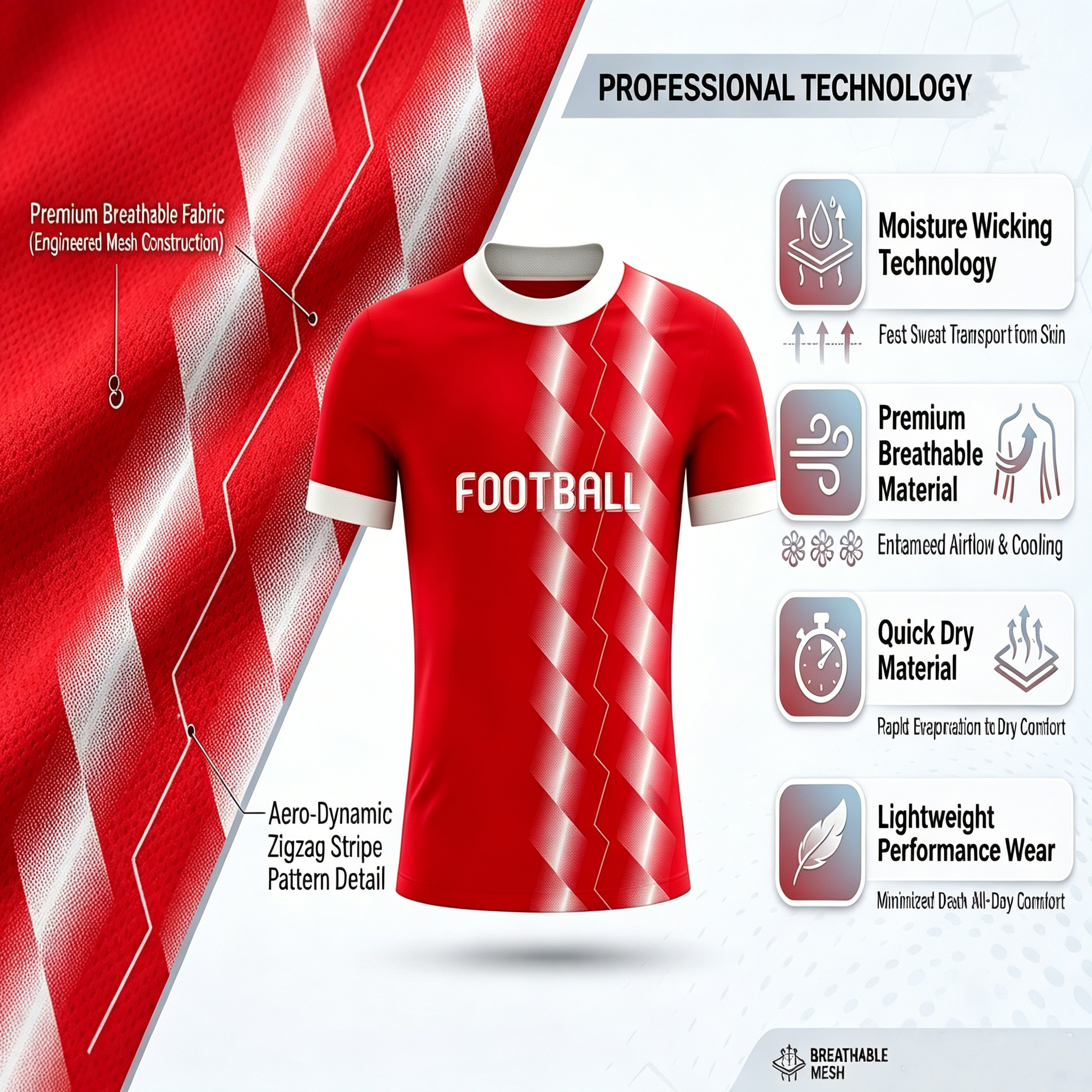 Custom Vertical Stripe Soccer Jersey Set Men Quick Dry Football Uniform with Shorts Customizable Team Name Number Logo for Sports - view 8