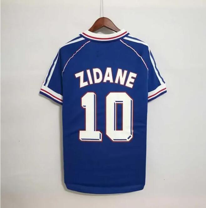 Retro Soccer 1998 jerseys 1982 84 86 88 90 96 98 00 02 04 06 ZIDANE HENRY MAILLOT DE FOOT REZEGUET Football shirt french club Classic Vintage Jersey S