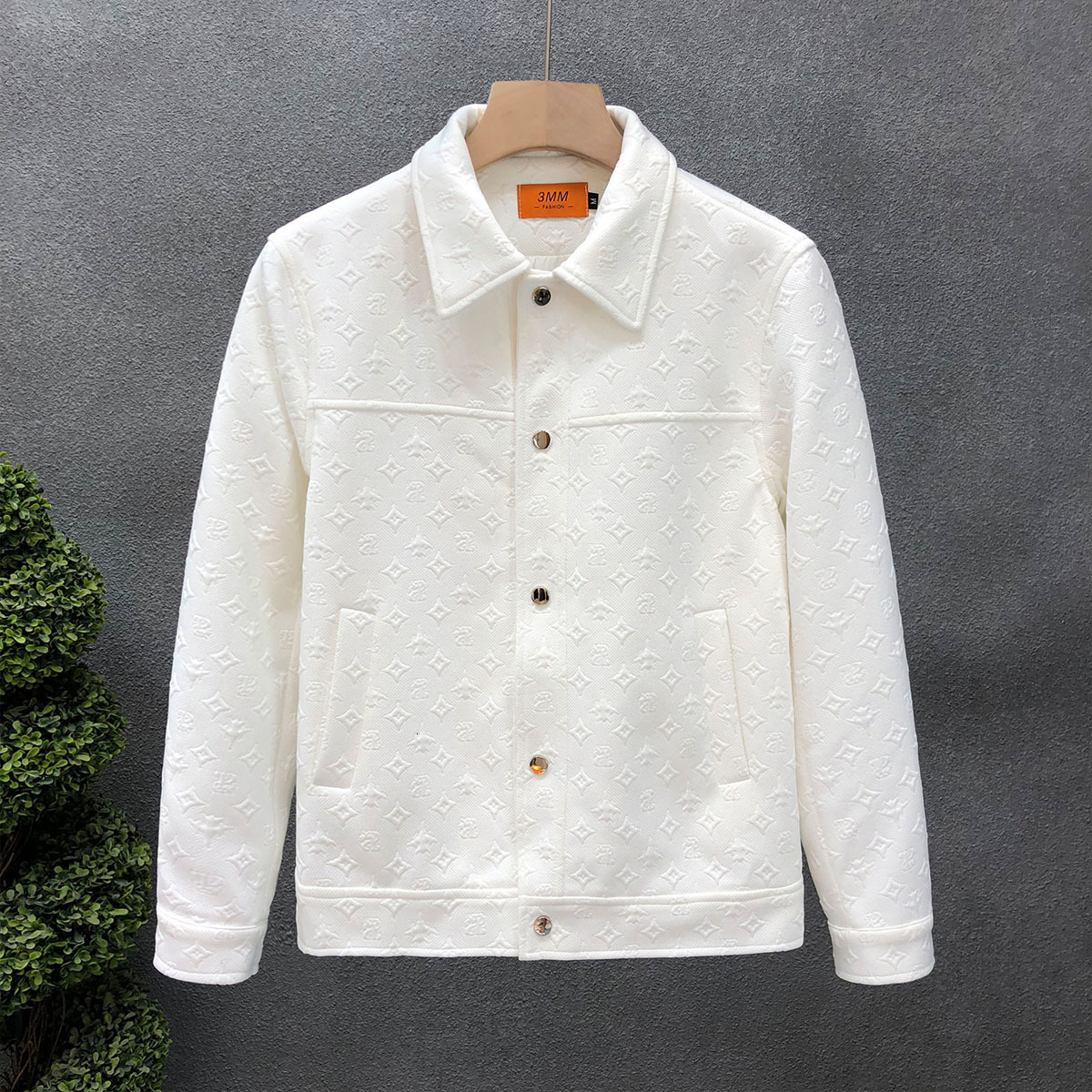 Jacket Men Mens Coat Mens Jackets Designer Men's Embossed Monogram Jacket 2026 New Slim Fit Spring Autumn Casual Coat