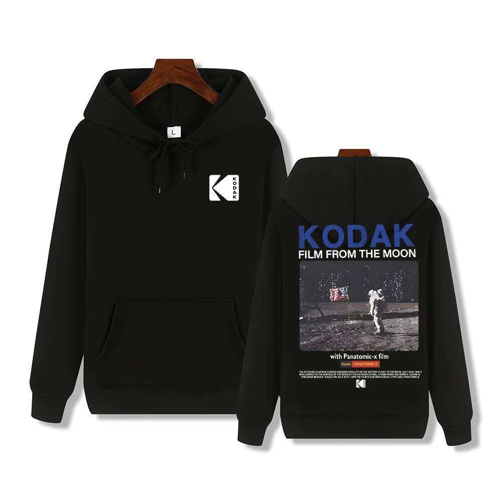 Kodak 2026 New Retro Pattern Y2K Print Men's Hoodie Autumn/Winter Trendy Casual Comfortable Loose Sports Sweatshirt