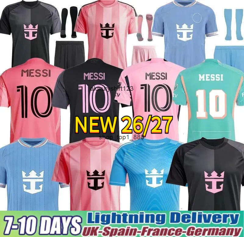 25 26 27 Inters MESSIS Soccer Jerseys Miamis SUAREZ Football Shirt 2025 2026 HIGUAIN TRAPP PELLEGRINI Martinez FC CARRANZA PIREZ MORGAN Men Kids Kit F