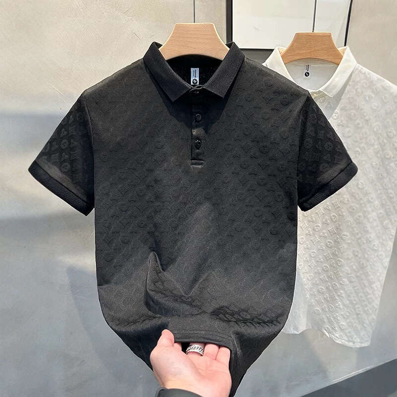 New 2026 Short-Sleeve Polo Shirt Summer Pure Cotton Light Luxury High-End Old Money Style Men's Collared Top