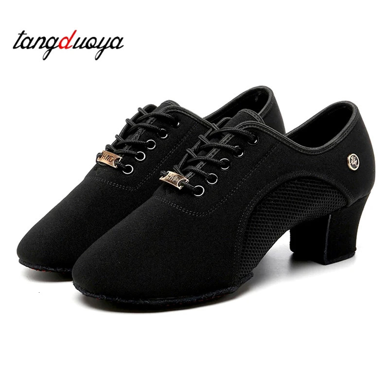 Latin Ballroom Dance Shoes for Women Lace-up Practice Closed Toe Modern Salsa Dance Teaching Performance Dancing Shoes Sneakers 260521