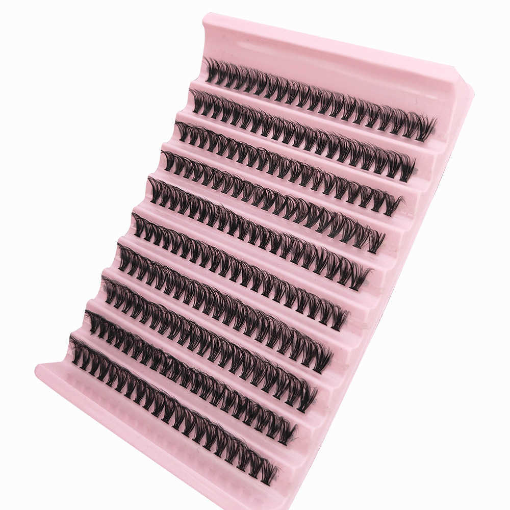 304080D European-style false eyelashes - 10-row thick and dense mixed pack segmented eyelashesT251223