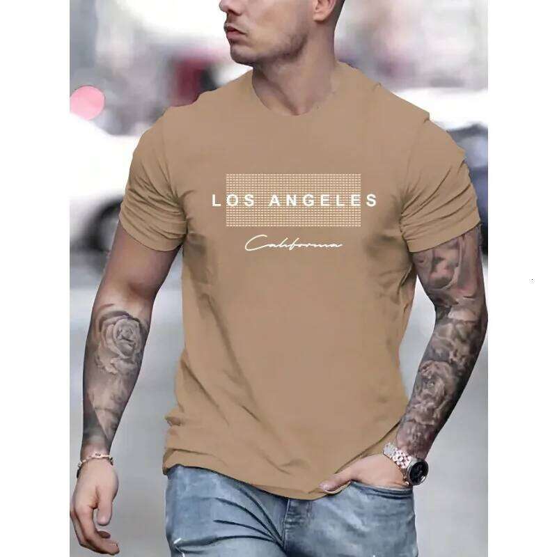 Simple Daily Clothing Summer Casual 3D Print Round Neck T-shirts 2026 New Men's Loose Short Sleeve T-shirt Tops Streetwear