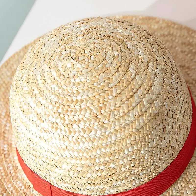 Multifunctional Straw Hat for Men Women Luffy Cosplay with String Sun Beach Party Travel Performance Costume Straw Caps C260521
