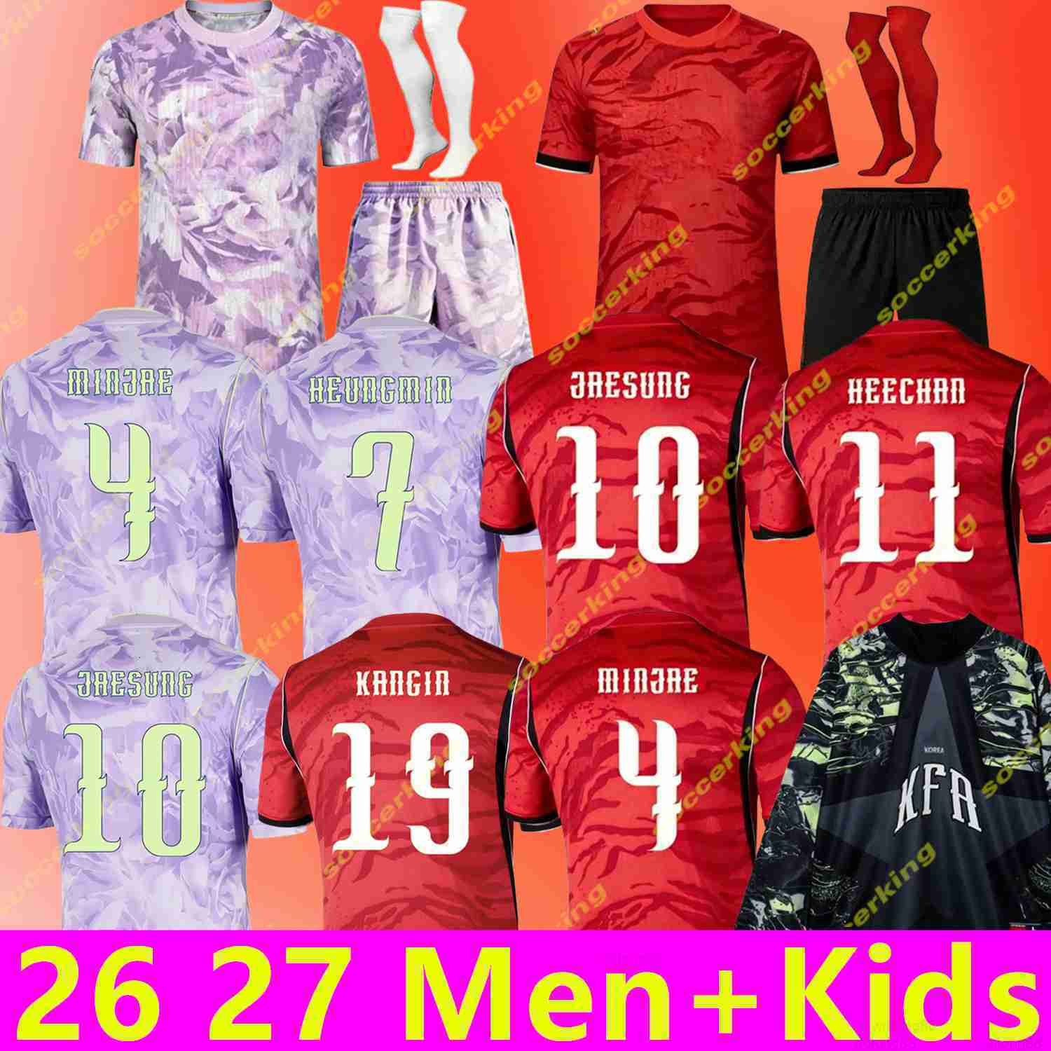 2026 2027 South Korea Soccer Jerseys 26 27 Home Away Men Kids Player Fans world cup 2026 Football Jersey Shirts kits SON H C HWANG HEECHAN KANGIN MINJ