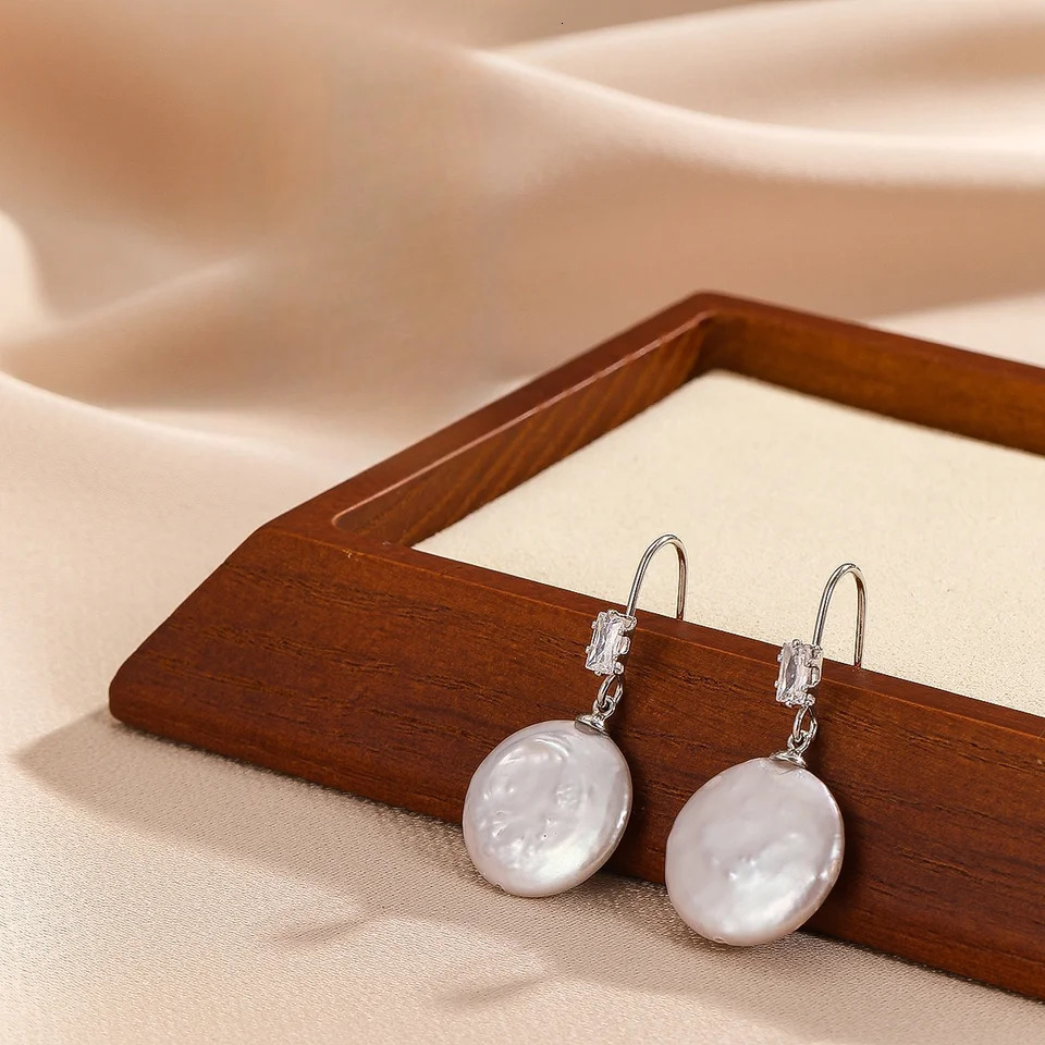 Fashion Wedding Jewelry Earrings Silver Pearl Earrings Minimalist Style Womens Earrings The First Choice For Giving Gifts260521 - view 7