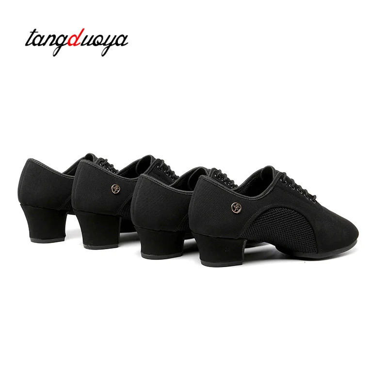 Latin Ballroom Dance Shoes for Women Lace-up Practice Closed Toe Modern Salsa Dance Teaching Performance Dancing Shoes Sneakers 260521