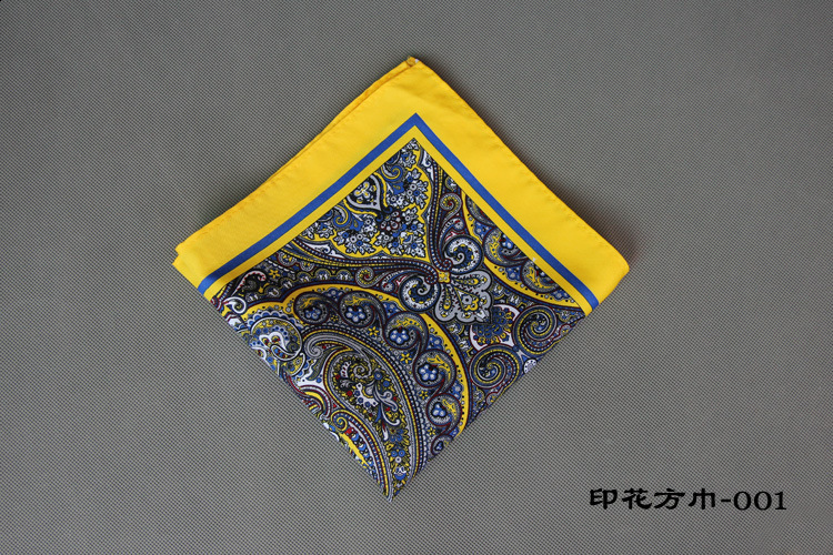 Mens Square Scarf Fashion Casual Suit Formal Mens Printed Pocket Square Handkerchief Scarf Silk Scarf y260403
